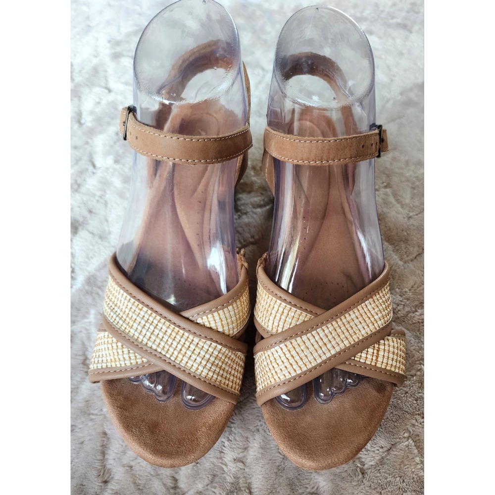 Clarks Elleri Wedge Sandals Cork Platform Womens 7
